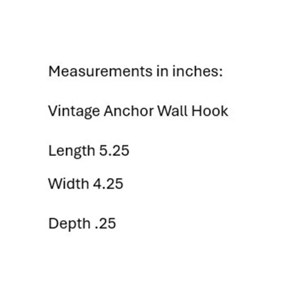 Anchor Wall Hook Cast Iron Nautical Rustic Blue‎ Coastal Sea Weathered Vintage